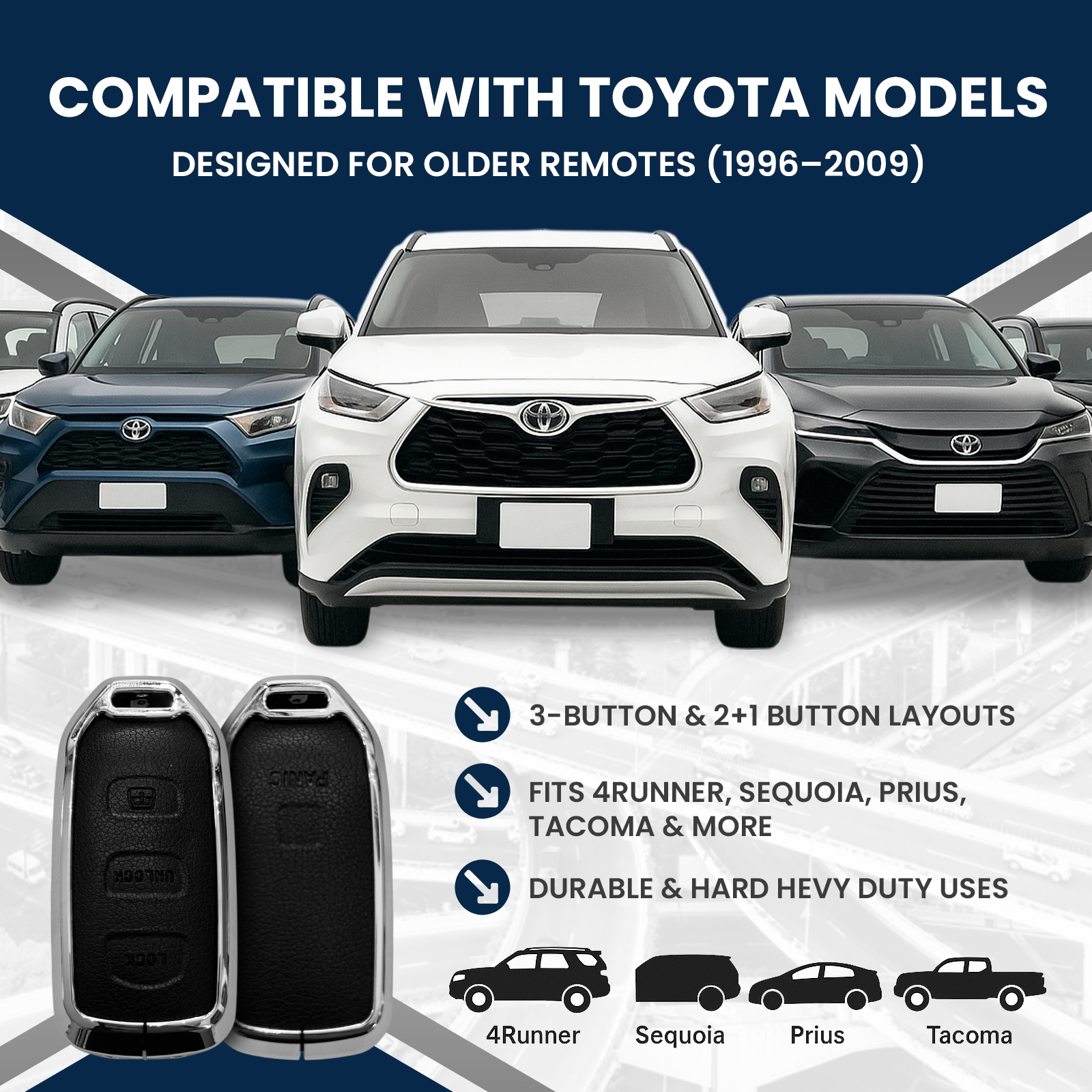 Chrome Key Fob Cover - 4Runner thumbnail 3
